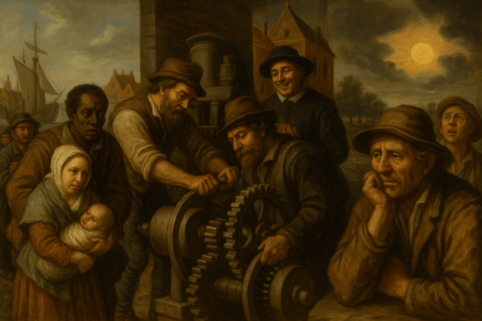 Research illustration: Labor Migration, Automation, and Climate Change